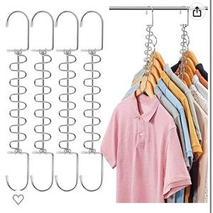 AMKUFO 20 Pack Space Saving Hangers Magic Hangers Metal Clothes Hangers